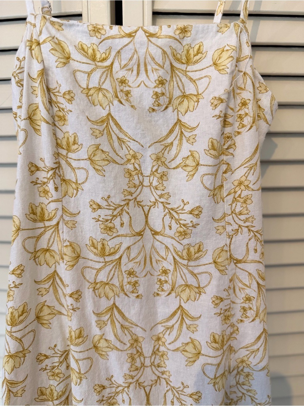 1. STATE Linen Blend Floral Midi Dress XS Smocked Back Cottagecore - Picture 7 of 9